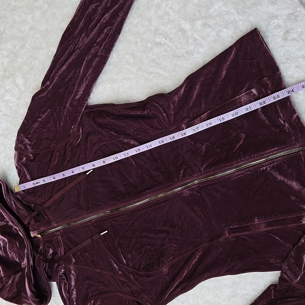 Lululemon Purple Velvet Full Zip Jacket, Womens 8 - Picture 7 of 12